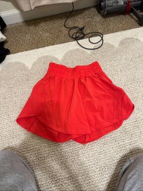 lululemon athletica Red Layered Athletic Skort Shorts